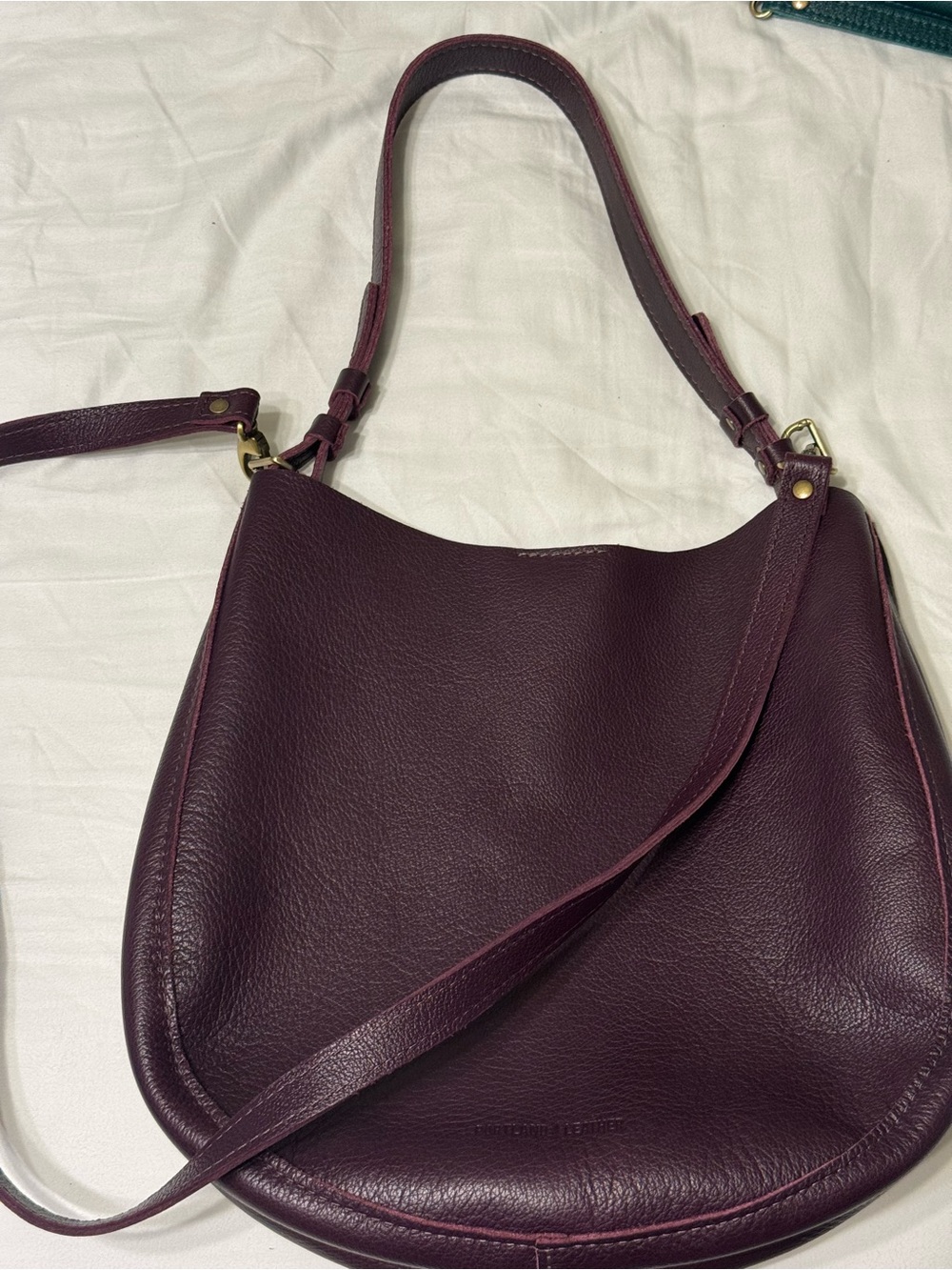NWOT Portland Leather Goods Olivia Large bag in Plum